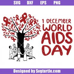 1 December World AIDS Day Svg, For a world without AIDS Svg