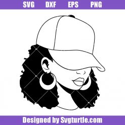 African American Hat Low Woman Svg, African American Svg, Smirk Girl Svg