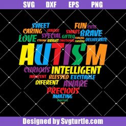 Autism Awareness Autism Heart Svg, Autism Svg, Autism Heart Svg