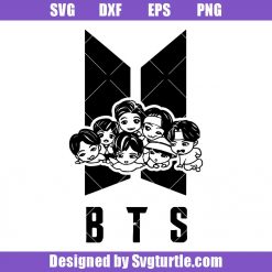 BTS Members Chibi Svg, Adorable TinyTan Svg, Kpop Star Svg, BTS Logo Svg