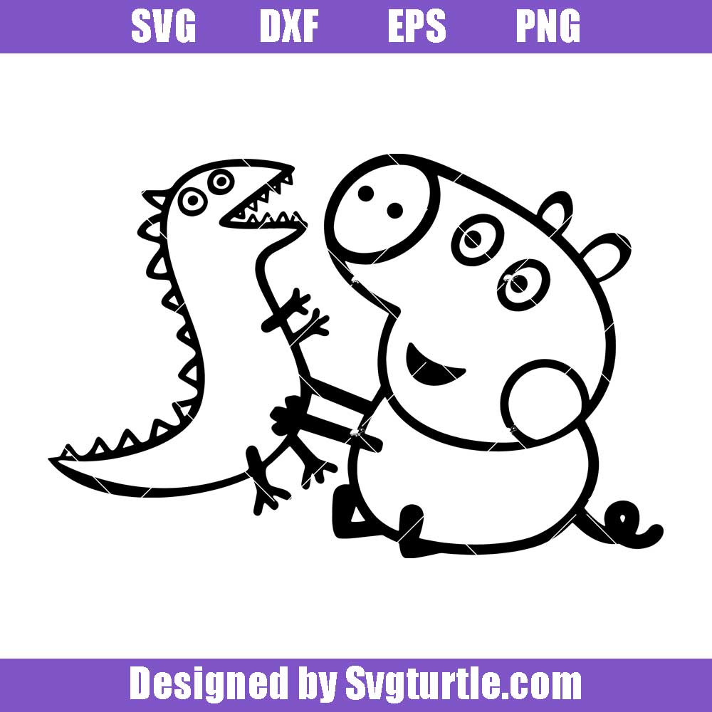 Baby Dinosaur Peppa Brother Svg, Pig George Svg, Cartoon