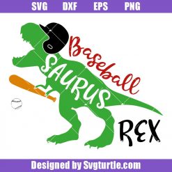Baseball Dinosaurus Rex Svg, Dinosaur Svg, Baseball Player Dinosaur Svg
