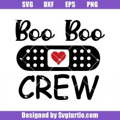 Boo Boo Crew Nurse Svg, Nurse Svg, School Nurse Svg, Funny Nurse Svg, Nurse Appreciation Svg, Cut Files, File For Cricut & Silhouette