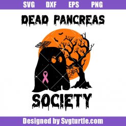 Breast Cancer Awareness Survivor Ghost Svg, Dead Pancreas Society Svg