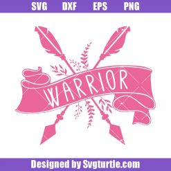 Breast Cancer Warrior Svg, Breast Cancer Awareness Arrow Pink Svg