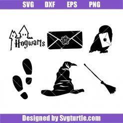 Bundle Movie Harry Potter, Sorting Hat, Footprints, Hogwarts Letter