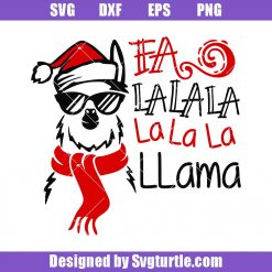 Christmas Llama La La La Svg, Christmas Llama Svg, Llama Funny Svg