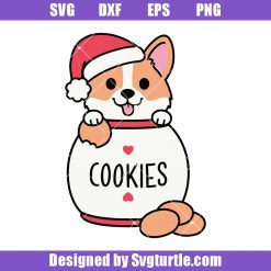 Corgi in Cookie jar Svg, Christmas Corgi Svg, Funny Corgi Dog Cute Svg