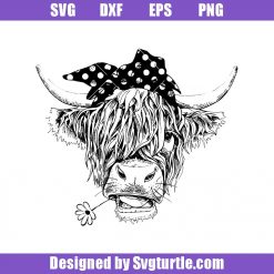 Cow with Bow Svg, Highland Cow Svg, Cow Mom Svg, Cow Face Svg