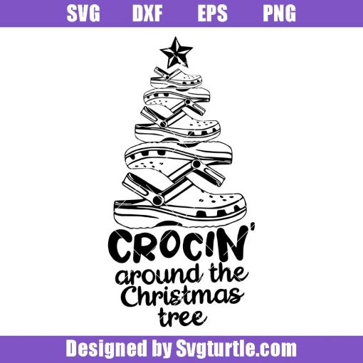 Crocin-around-the-christmas-tree-svg_-crocs-christmas-tree-svg.jpg