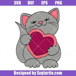 Cute Cat Valentines Svg, Cat Lover Svg, Kitten Svg, Cute Cat Svg