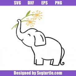 Cute Little Elephant Svg, Baby Elephant Svg, Elephant Svg, Cut Files, File For Cricut & Silhouette