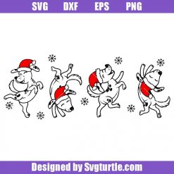 Dancing Dogs Santa Christmas Svg, Christmas Dog Svg, Dog Lover Gift