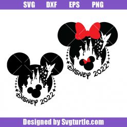 Disney Castle Mouse Head Bundle Svg, Disney Castle 2022 Svg, Mouse Head Svg