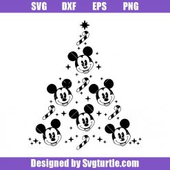 Disney Mickey Mouse Tree Svg, Christmas Tree Svg, Mickey Tree Svg