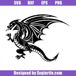 Dragon Silhouette, Legend of The Dragon Svg, Fire Breathing Dragon Svg