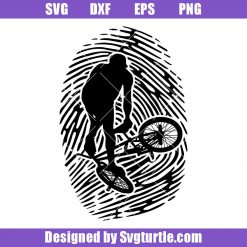 Fingerprint Bmx Svg, BMX Svg, Fingerprint Svg, Bicycle Lover Gift
