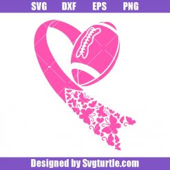 Football Breast Cancer Awareness Svg, Hope For A Cure Svg, Pink Ribbon Svg