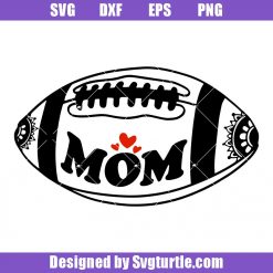 Football Mom Svg, Football Player Svg, Heart Football Svg