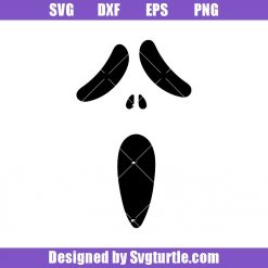 Ghost Face Screaming Svg, Face Scary Svg, Scream Svg, Horror Svg