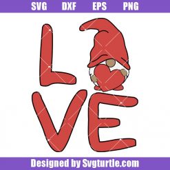 Gnome with Love Heart Svg, Little Gnome Svg, Valentines Day Gnome Svg