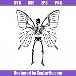 Gothic Butterfly Princess Svg, Butterfly Skeleton Svg, Skeleton Fairy Svg