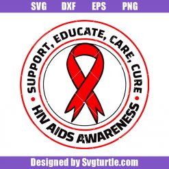 HIV AIDS Awareness Logo Svg, Red Ribbon Svg, HIV Patient Support Svg