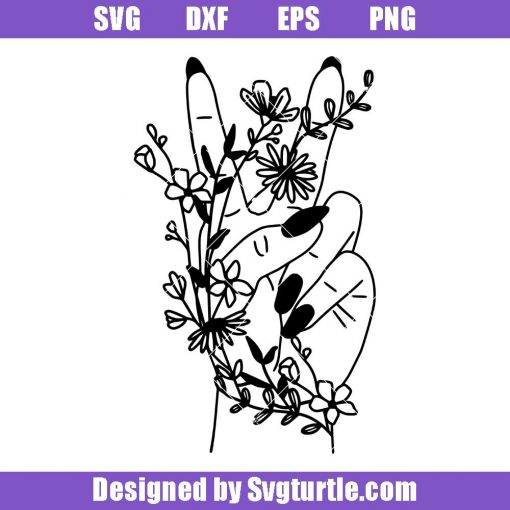 Hand-peace-sign-svg_-wildflower-peace-sign-svg_-floral-bouquet-svg.jpg