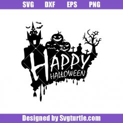 Happy Halloween Svg, Halloween Svg, Spooky Castle Svg