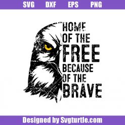 Home Of The Free Because Of The Brave Svg, America Eagle Svg, Eagle Svg