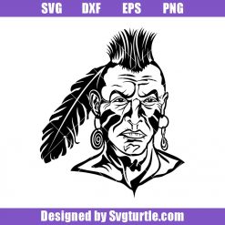 Indian Warrior Svg, American Warrior Svg, Native American Svg