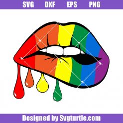 LGBT Lips Svg, LGBT Svg, LGBT Color Svg, Lips Svg, Cut Files, File For Cricut & Silhouette