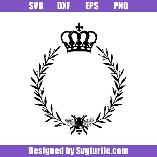 Laurel-monogram-wreath-svg_-bee-svg_-queen-bee-svg_-crown-wreath-svg.jpg