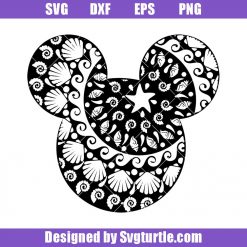 Mickey Disney Zentangle Svg, Mickey Mouse Ears Svg, Disney Mandala Svg