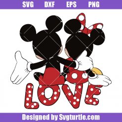 Mickey Mouse Couple Valentines Day Svg, Love Mickey Mouse Svg
