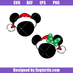 Mickey Santa Ears Bundle Svg, Santa Christmas Svg, Disney Christmas Svg
