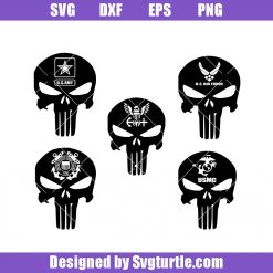 Military Punisher Bundle Svg, Military Skull Svg, Punisher Svg, Bundle Svg