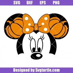 Minnie Pumpkin Ears Svg, Fall 2021 Mouse Thanksgiving Svg, Minnie Svg