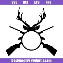 Monogram Shooting Rifle Svg, Hunting Monogram Svg, Hunting Logo