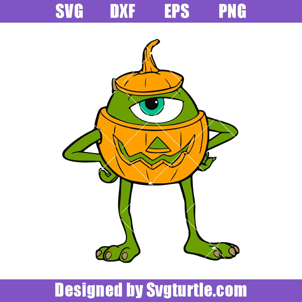 Monsters Mike Pumpkins Cute Svg, Cartoon Character Svg