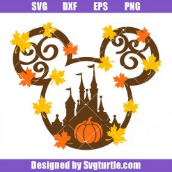 Mouse Fall Castle Svg, Pumpkin Spiced Svg, Castle Svg, Thanksgiving Svg