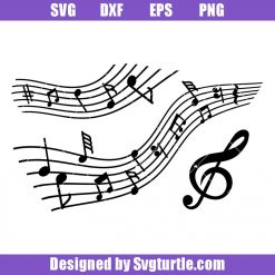 Music Notes Starbucks Cup Svg, Music Notes Svg, Music Cup Svg