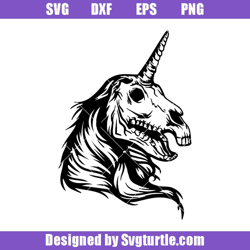 Mythical Animal Svg, Unicorn Gothic Svg, Unicorn Horror Svg