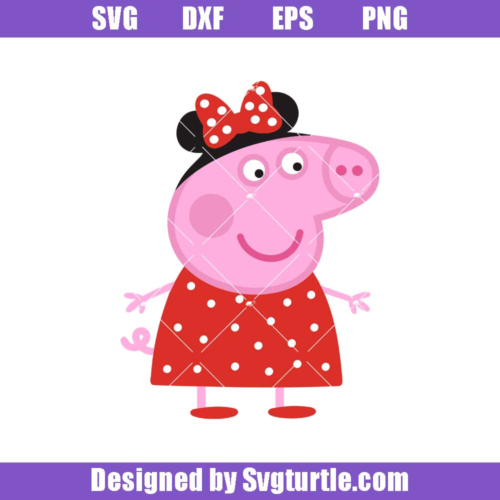 Peppa Pig Girl Svg, Peppa Pig Mama Svg, Peppa Pig Cartoon