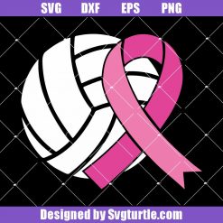 Play for a cure Breast cancer Svg, Volleyball Tackle Breast Cancer Svg