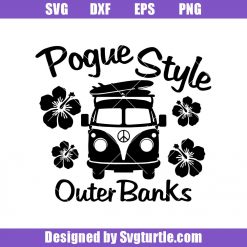 Pogue Style Outer Banks Svg, Van Beach Summer Svg, Windsurfing Svg