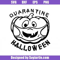 Quarantine Pumpkin Halloween Svg, Pumpkin Mask Svg, Safe Halloween Svg