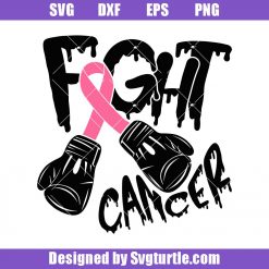 Ribbons Crush Cancer Svg, Fight Cancer Svg, Breast Cancer Svg