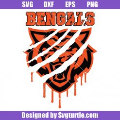 Ripped Bengals Logo Svg