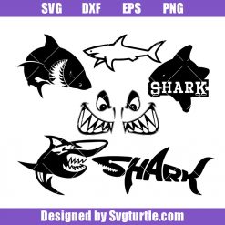 Shark Mascot Bundle Svg, Shark Bundle Svg, Hammerhead Shark Svg, Shark Svg
